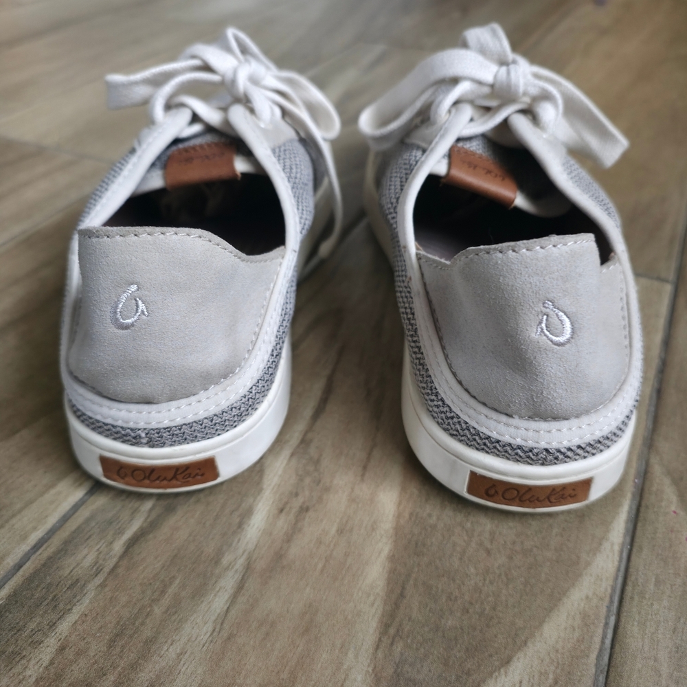 OluKai Pehuea Li Convertible Sneakers Women’s Size 8 Gray Knit Comfort - Picture 11 of 16